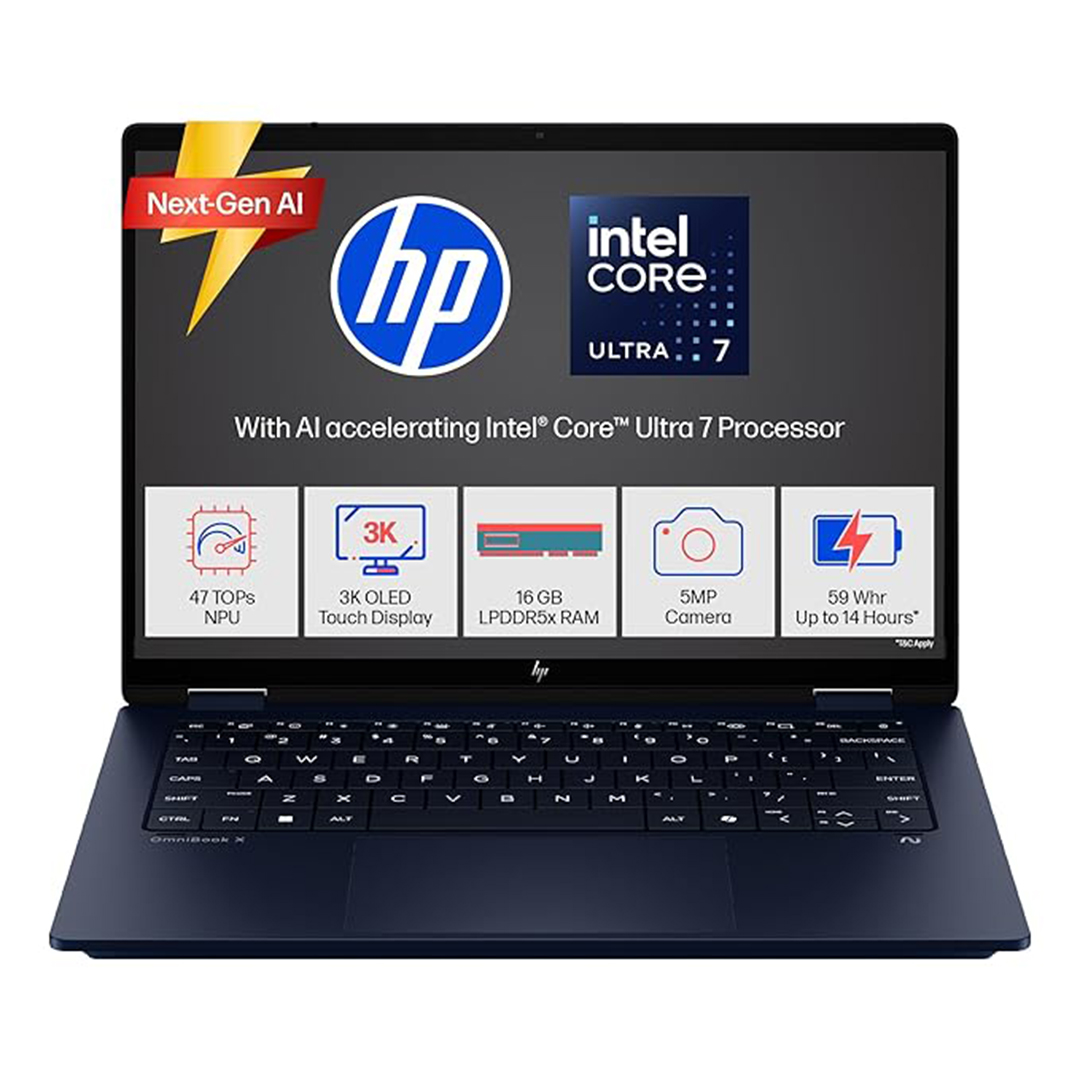 HP OmniBook X Flip Intel Core Ultra 7 Next-Gen AI 2-in-1 Laptop
