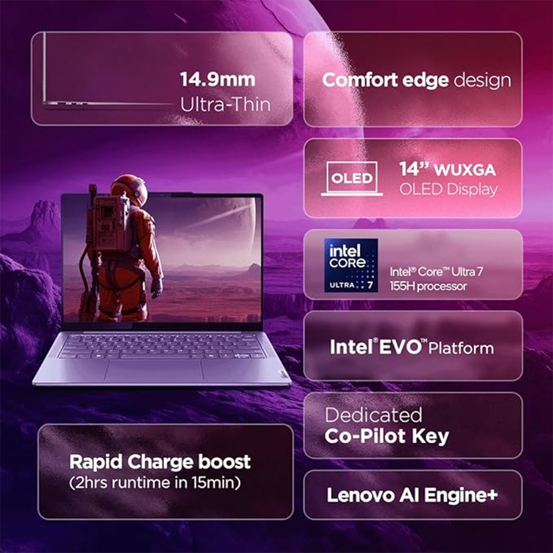 Lenovo Smartchoice Yoga Slim 7 2025 Intel Core Ultra 7 AI Laptop - Image 2