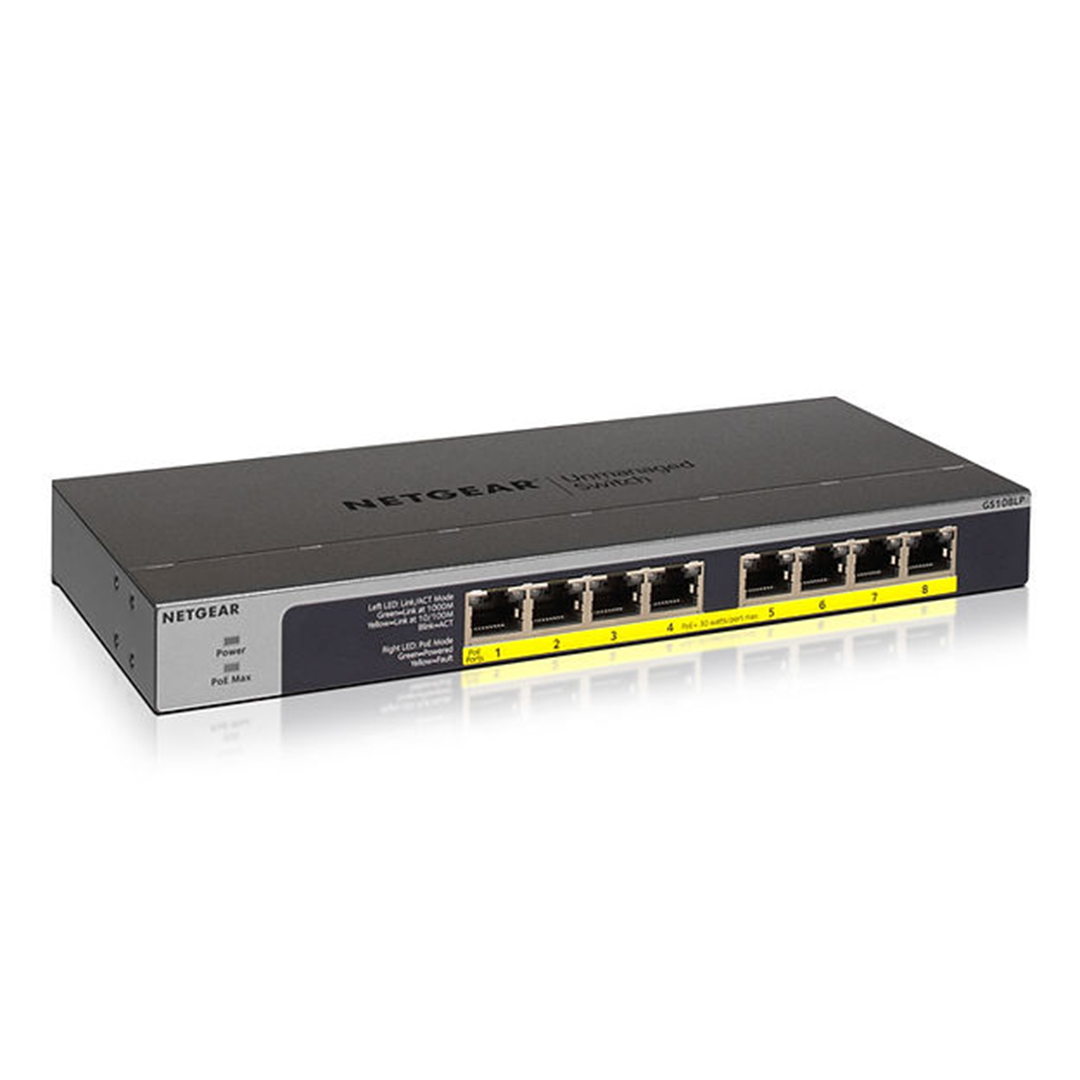 NETGEAR 8-Port Giga PoE+ Switch (GS108LP)