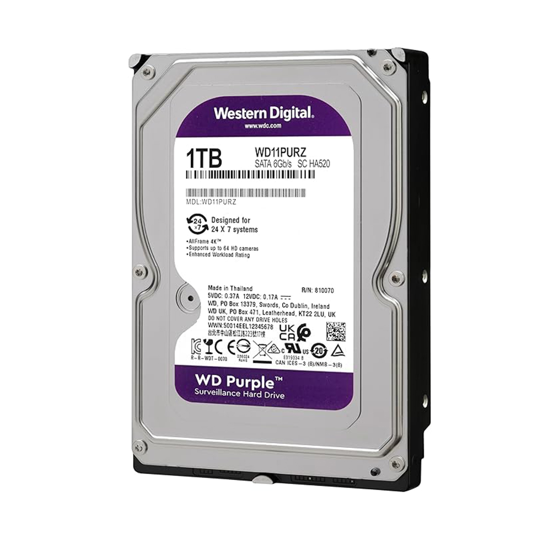 WD Purple 1TB SATA Surveillance Hard Drive - Image 2